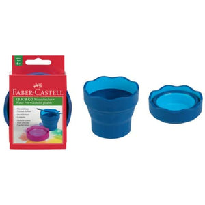 Wasserbecher Clic&Go Blau/Rot oder Türkis Faber-Castell