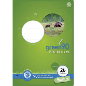 Schulheft green90 Premium 16 Blatt kariert Staufen LIN26