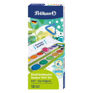 Farbkasten grün (12 Farben mit Deckweiss) PELIKAN