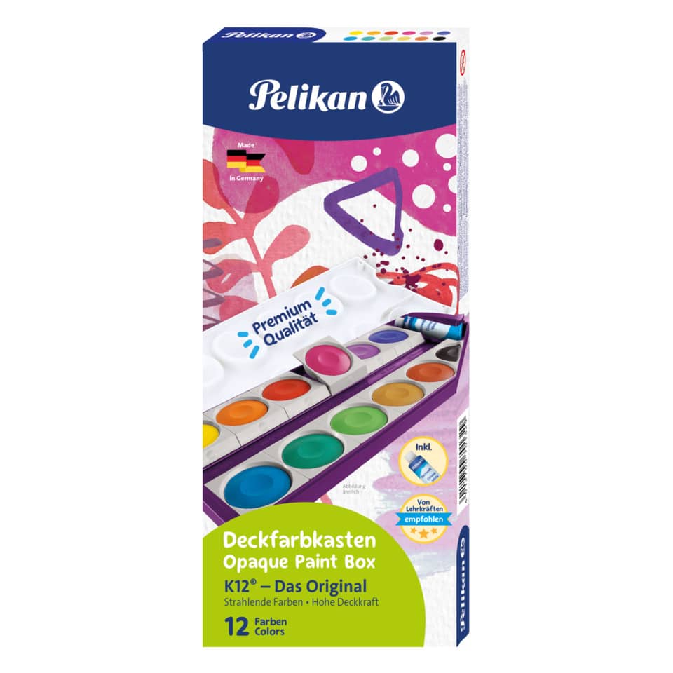 Farbkasten violett (12Farben mit Deckweiss) PELIKAN