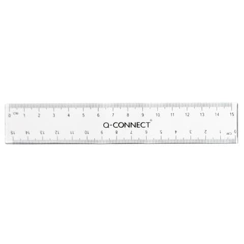 Lineal 15cm transparent Q-CONNECT