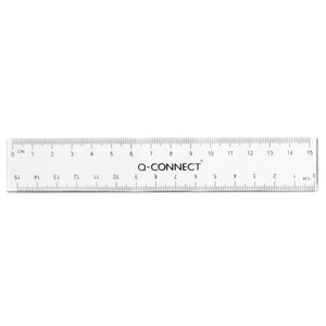 Lineal 15cm transparent Q-CONNECT