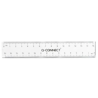 Lineal 15cm transparent Q-CONNECT