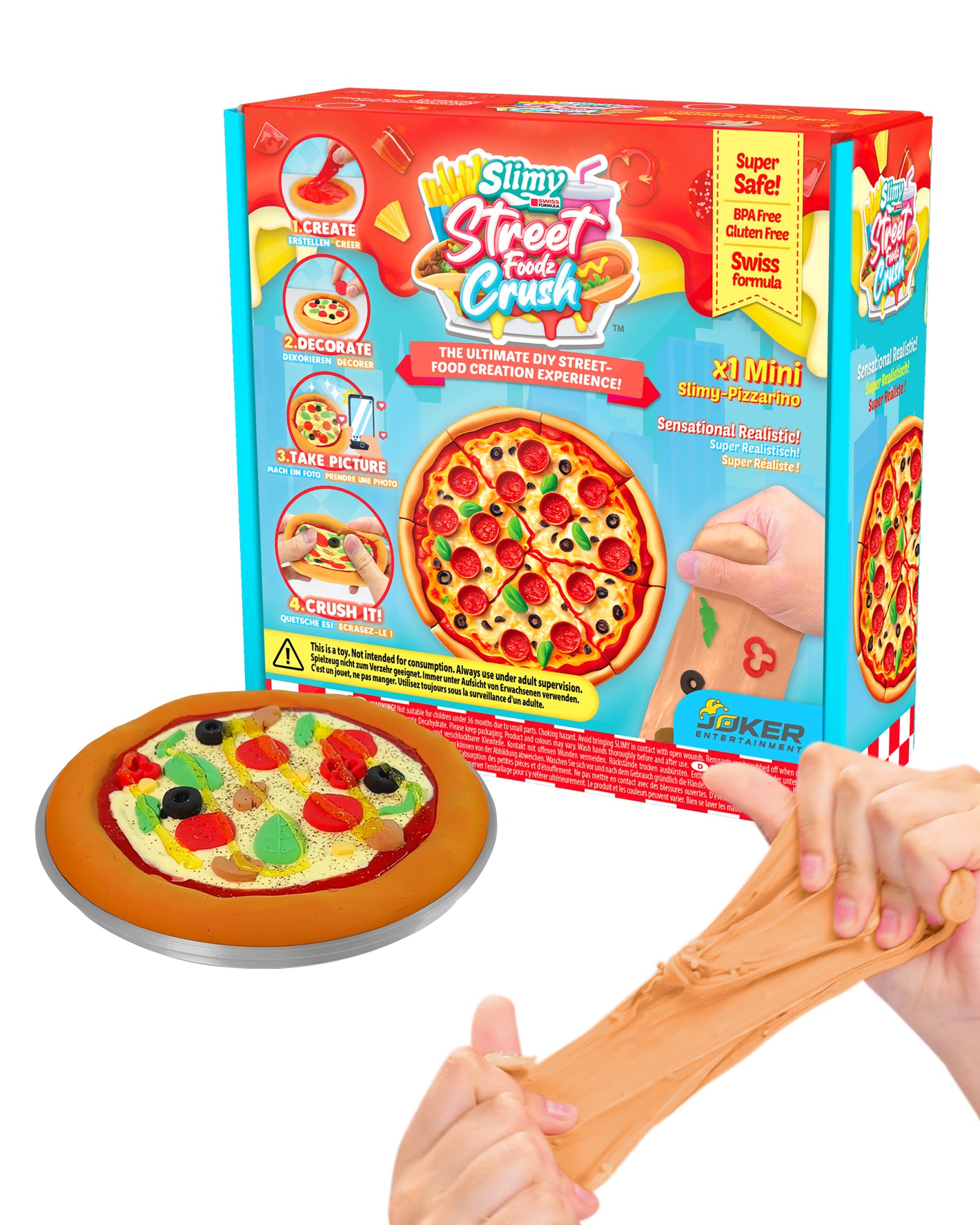 Slimy DIY Street Food Crush Mini Pizza