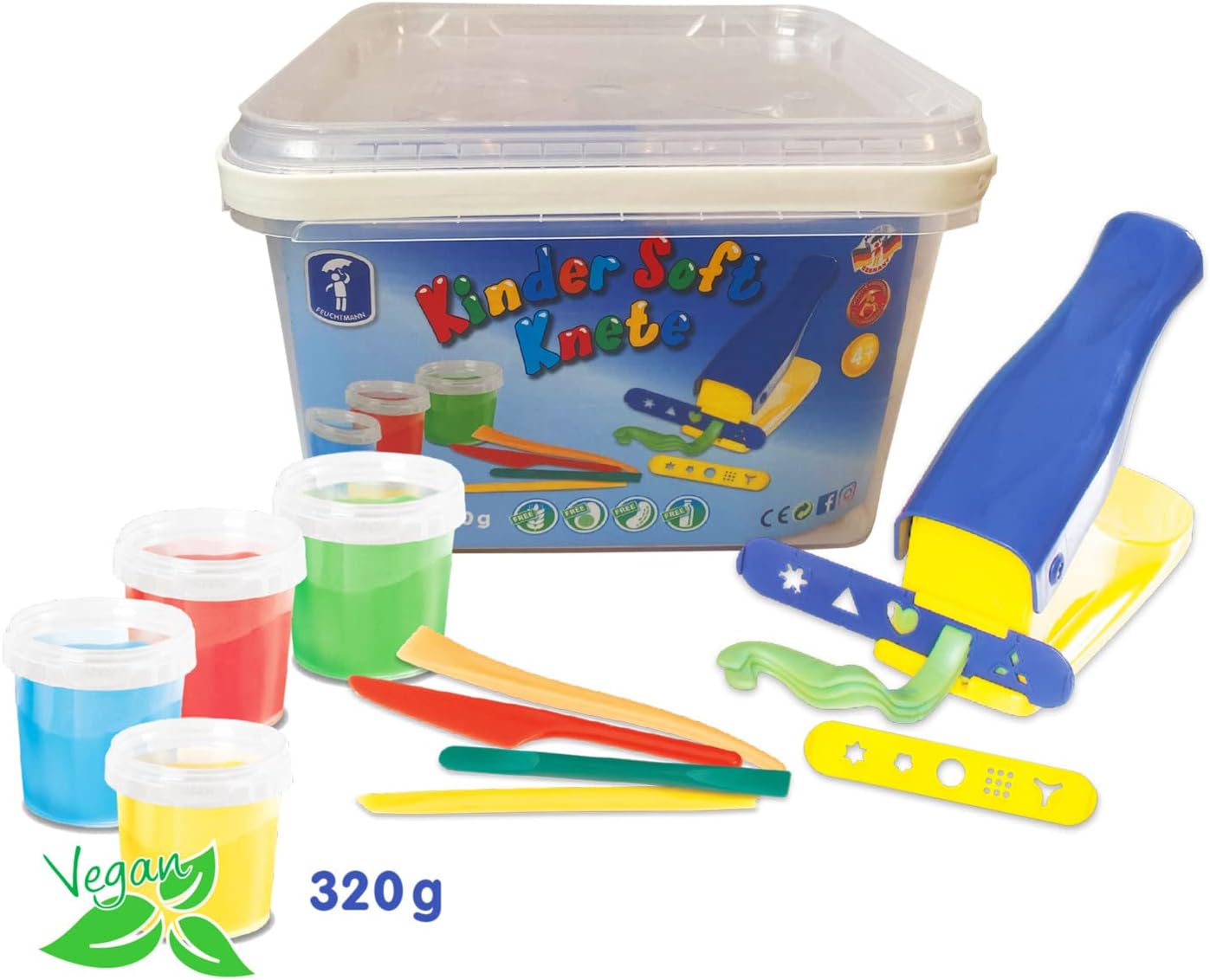 Kindersoftknete inklusive Presse und Zubehör