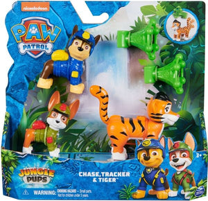 PAW PATROL Jungle Pups Hero Chase und Tracker mit Tiger