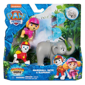 PAW PATROL Jungle Pups Hero Skye und Marshall mit Elefant