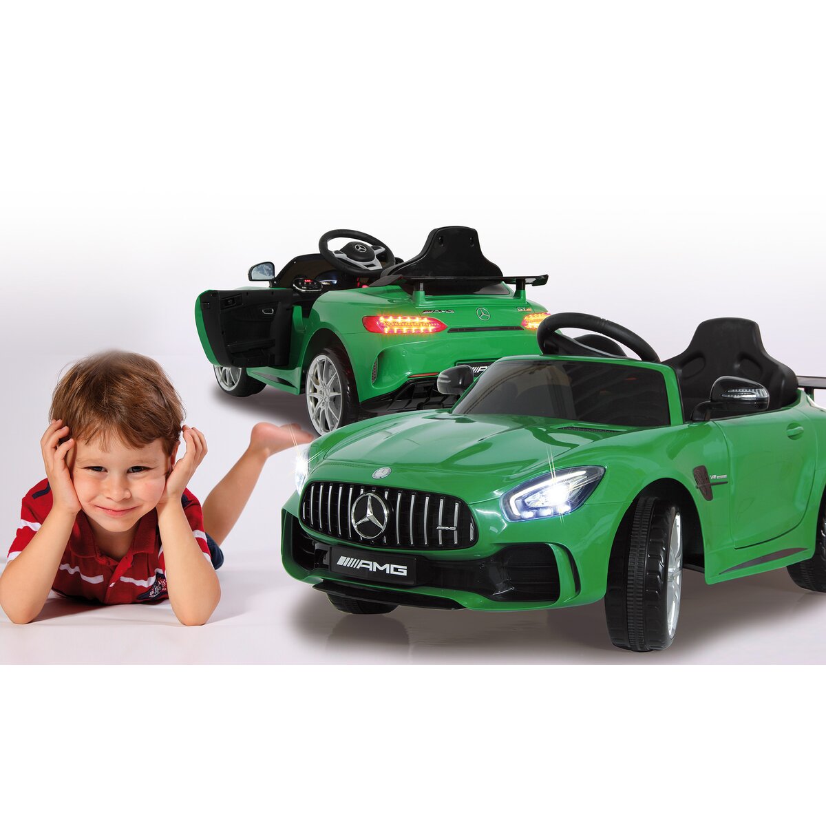 Ride-on Mercedes-AMG GT R grün 2,4GHz 12V - Traptreckerde