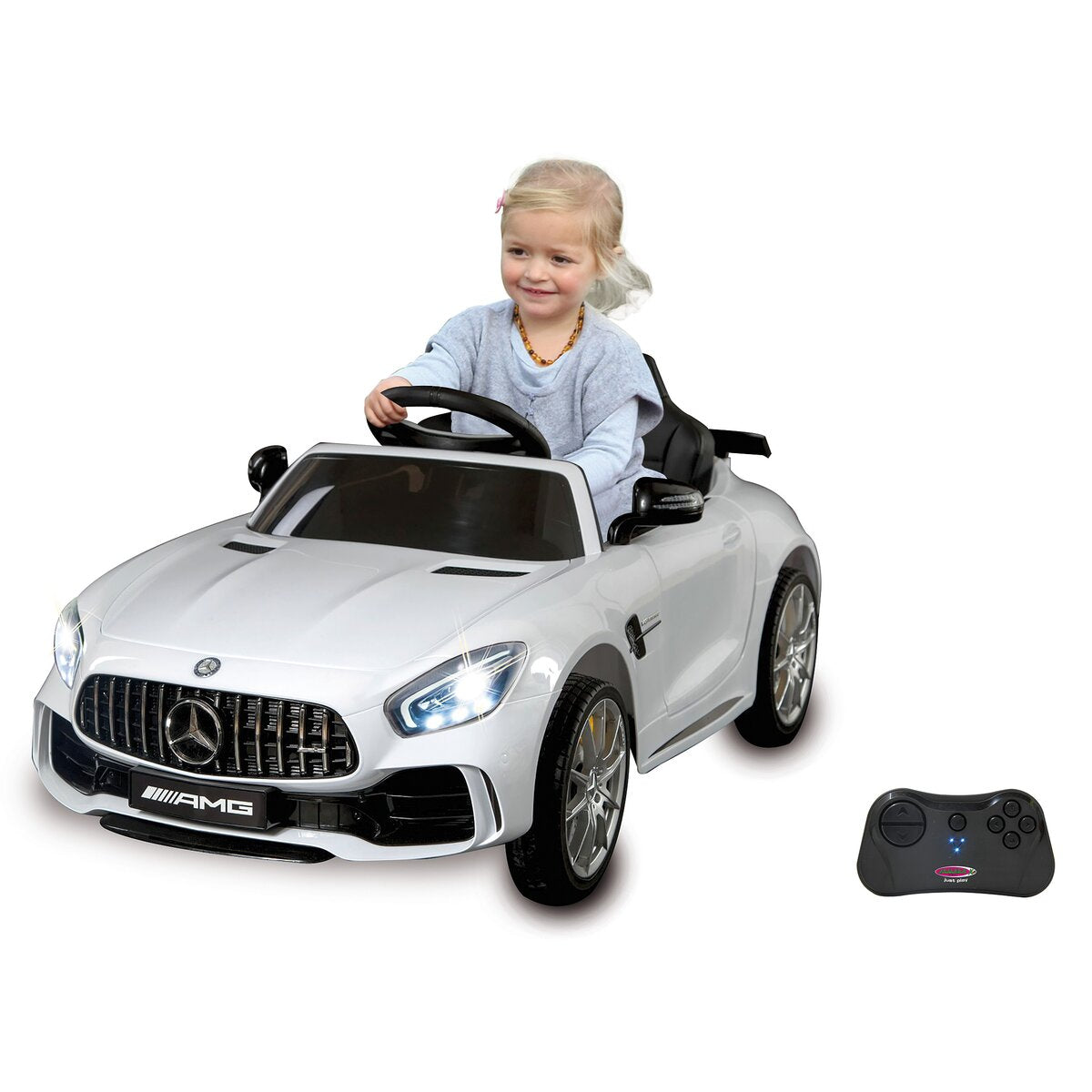 Ride-on Mercedes-AMG GT R weiß 2,4GHz 12V - Traptreckerde