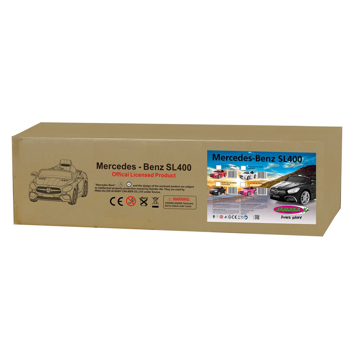 Ride-on Mercedes-Benz SL 400 pink 12V - Traptreckerde