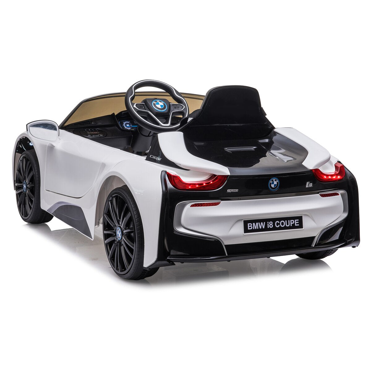 Ride-on BMW I8 Coupe weiß 12V 2,4GHz - Traptreckerde