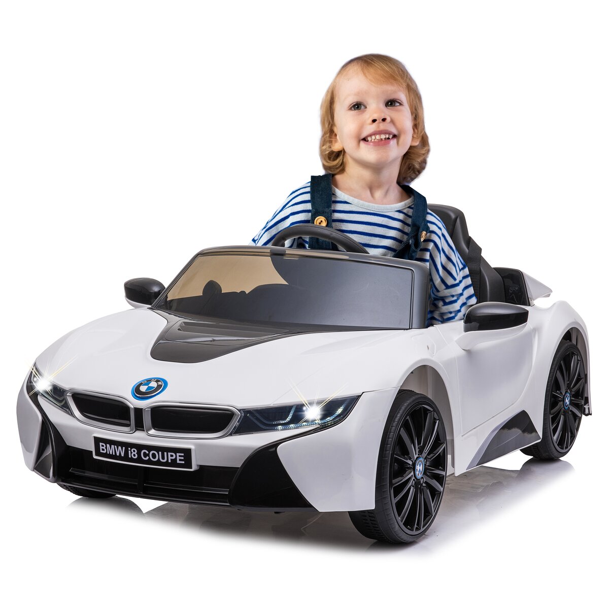 Ride-on BMW I8 Coupe weiß 12V 2,4GHz - Traptreckerde