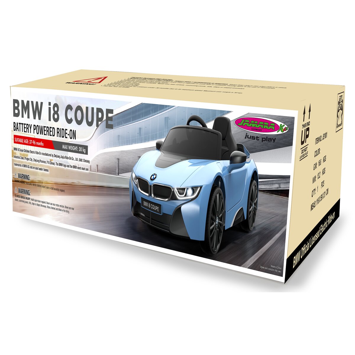 Ride-on BMW I8 Coupe weiß 12V 2,4GHz - Traptreckerde