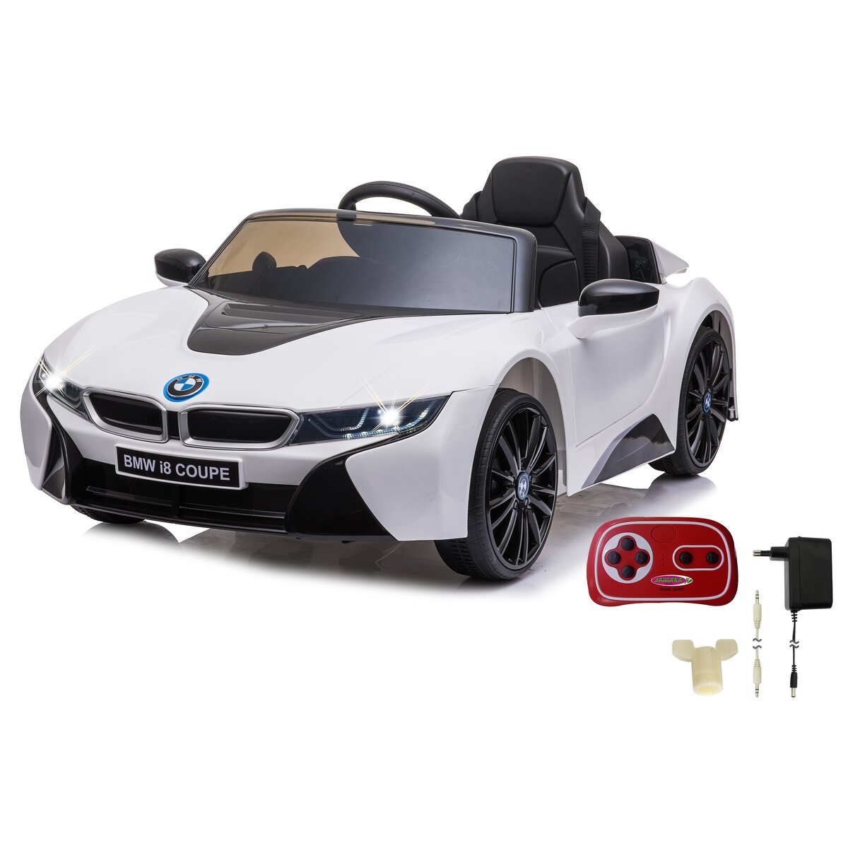 Ride-on BMW I8 Coupe weiß 12V 2,4GHz - Traptreckerde