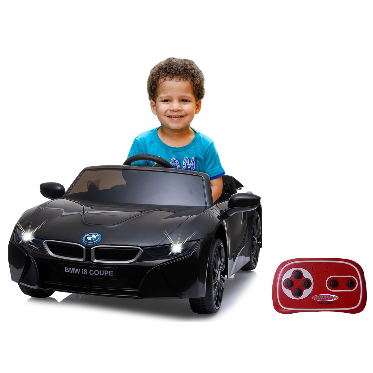 Ride-on BMW I8 Coupe schwarz 12V 2,4GHz - Traptreckerde