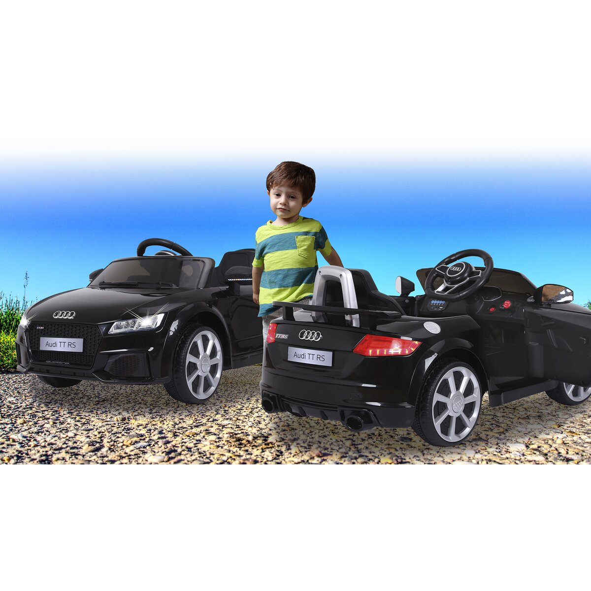 Ride-on Audi TT RS schwarz 12V - Traptreckerde