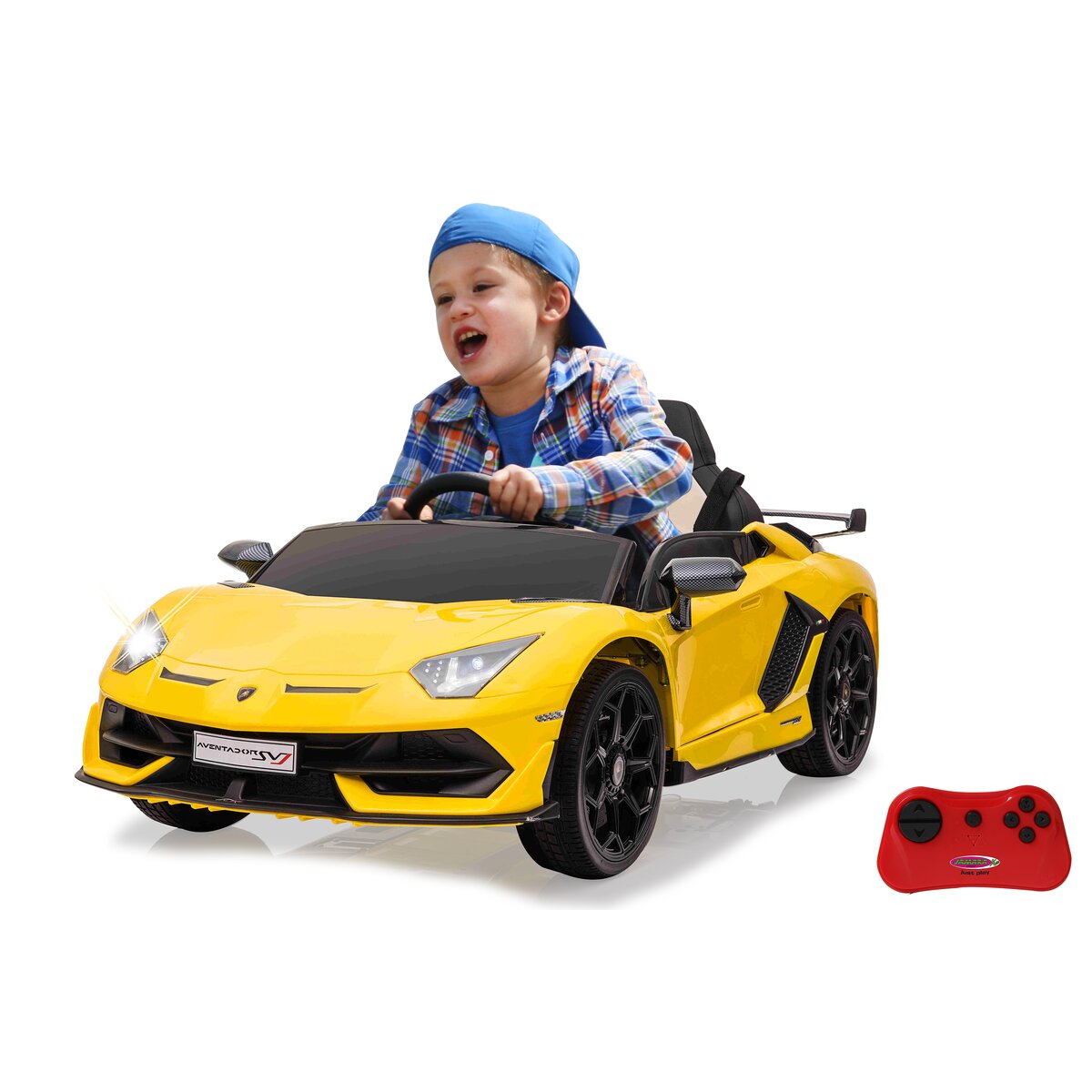 Ride-on Lamborghini Aventador SVJ gelb 12V 2,4GHz - Traptreckerde