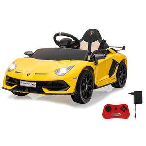 Ride-on Lamborghini Aventador SVJ gelb 12V 2,4GHz - Traptreckerde
