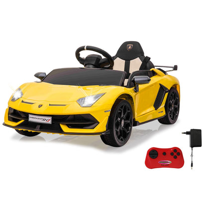 Ride-on Lamborghini Aventador SVJ gelb 12V 2,4GHz - Traptreckerde