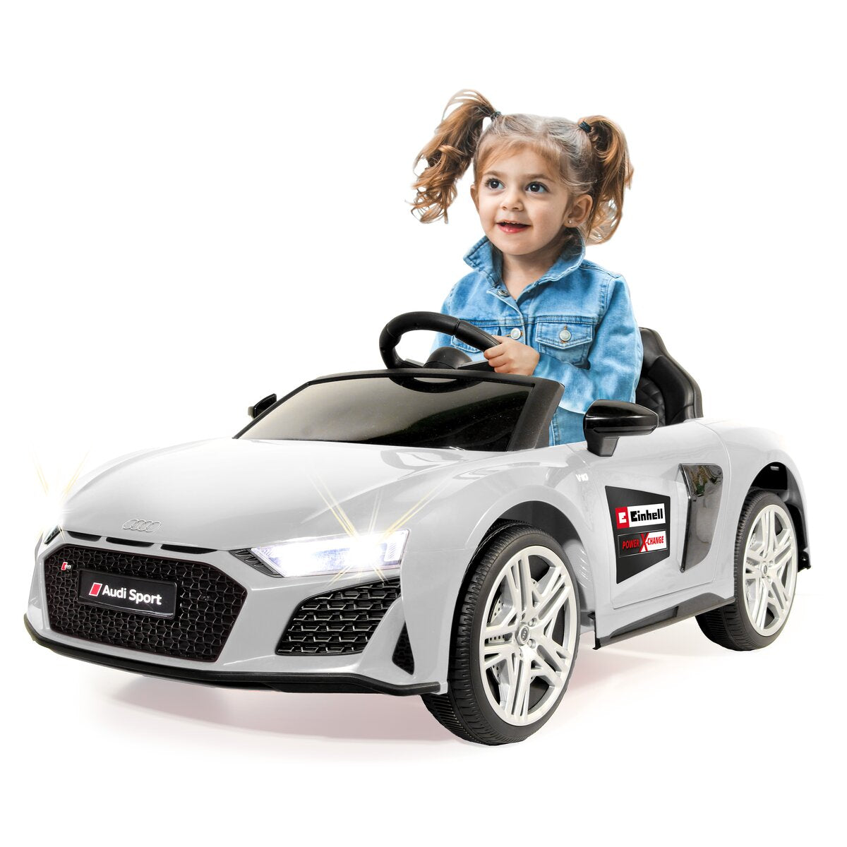 Ride-on Audi R8 Spyder 18V weiß Einhell Power X-Change inkl. Starter Set - Traptreckerde