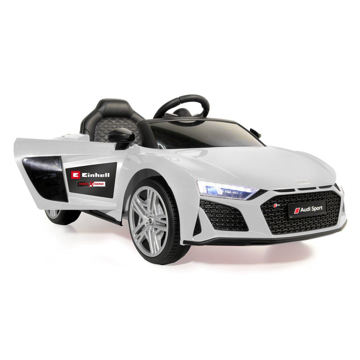 Ride-on Audi R8 Spyder 18V weiß Einhell Power X-Change inkl. Starter Set - Traptreckerde