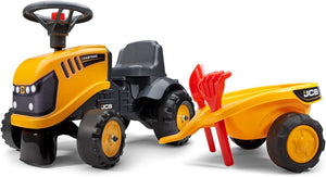 Lauftraktor JCB mit Anhänger Schaufel und Rechen