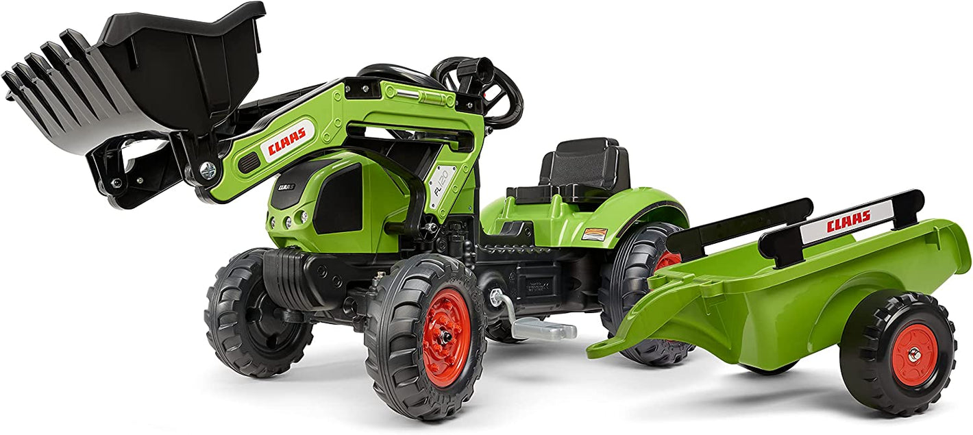 Falk Trettraktor Claas Arion 410 mit Anhänger und Lader