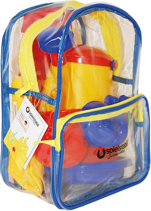 Rucksack mit Sandspielzeug