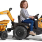 Falk - Baggerlader mit Pedalen Case CE mit Bagger und Kippanhänger