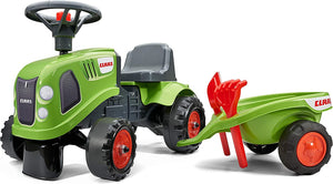 Lauftraktor Claas mit Anhänger Schaufel und Recheni