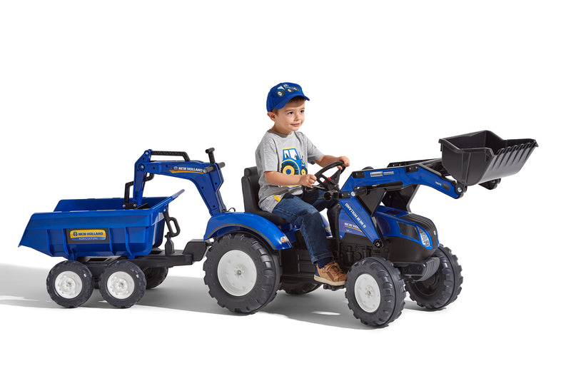 FALK - New Holland T8 Trettraktor mit Lader, Bagger und Maxi-Abstellgleis
